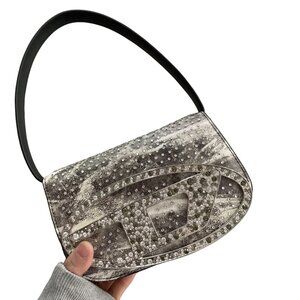 Diesel Grey Diamond Shoulder Bag